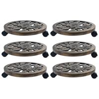 Plantentrolleys 6 st 38 cm kunststof bronskleurig - thumbnail