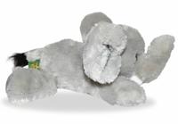 Wild Republic knuffel olifant junior 18 cm pluche grijs - thumbnail