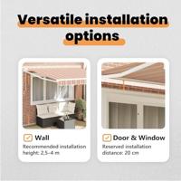 VidaXL Inklapbaar zonnescherm multikleur 350 x 250 cm - thumbnail