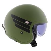 LS2 jet helm "of599 ii spitfire retro" helmet of599 spitf.ii retro xl green/black - thumbnail