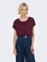 Only Onlmoster Glitter S/s Top Noos Jrs T-shirt Korte Mouw Chocolate Truffle Lurex - thumbnail