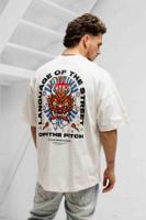 Off The Pitch Dragon Oversized T-Shirt Heren Gebroken Wit - Maat XS - Kleur: Gebroken Wit | Soccerfanshop - thumbnail