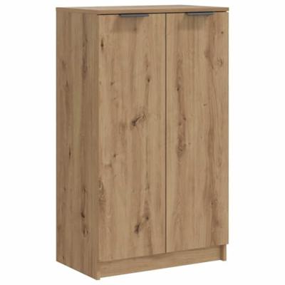 Schoenenkast 59x35x100,5 cm bewerkt hout artisanaal eikenkleur