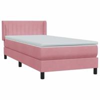 Boxspring met matras fluweel roze 90x210 cm - thumbnail