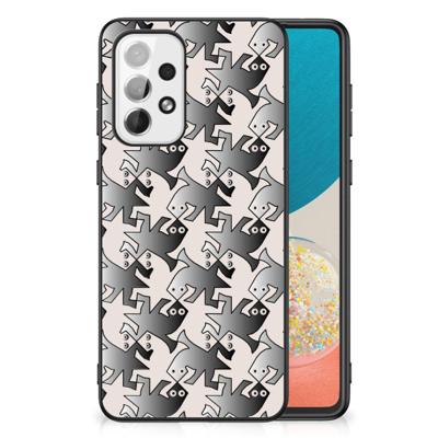 Samsung Galaxy A73 Dierenprint Telefoonhoesje Salamander Grey