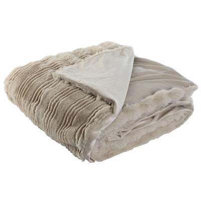 Deken Home ESPRIT Beige 220 x 240 x 1 cm Deken Home ESPRIT Beige 220 x 240 x 1 cm