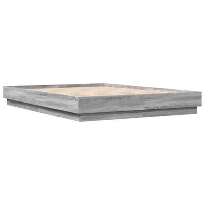 Bedframe met LED-verlichting grijs sonoma eikenkleur 160x200 cm