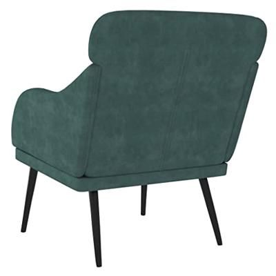Fauteuil 63x76x80 cm fluweel donkergroen Fauteuil 63x76x80 cm fluweel donkergroen