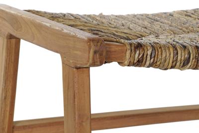 Kruk DKD Home Decor 65 x 47 x 40 cm Natuurlijk Teakboom Plastic Lichtbruin