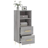 Dressoir 34,5x34x90 cm bewerkt hout grijs sonoma eikenkleurig - thumbnail