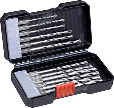 kwb 108840 Gereedschapsstaal Steen-spiraalboorset 12-delig 4 mm, 5 mm, 6 mm, 8 mm, 10 mm, 3 mm, 9 mm Cilinderschacht 1 set(s)
