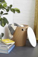 Umbra Woodrow opbergstoel 40x28x41cm Berkenhout Wit/naturel 1009760-668 - thumbnail