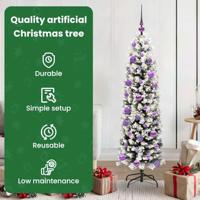 VidaXL Kunstkerstboom groen 150 cm pvc en staal en kunststof - thumbnail