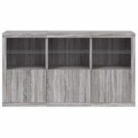 Dressoir met LED-verlichting 181,5x37x100 cm grijs sonoma eiken - thumbnail
