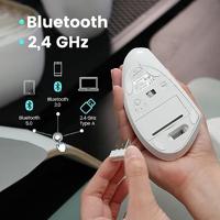 Perixx PERIMICE-813 W Ergonomische muis Radiografisch, Bluetooth Wit - thumbnail
