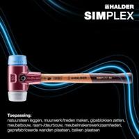 Halder SIMPLEX 3013 Hamer met verwisselbare doppen TPE-soft/TPE-mid 325x115x40mm - 3013.040 - thumbnail