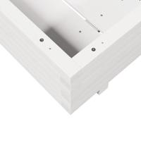 Plantenbak 70x70x26,5 cm massief grenenhout wit - thumbnail
