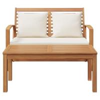 Tuin Sofa Set 2 pcs Bruin Massief teakhout - thumbnail