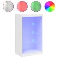 Dressoir met LED-verlichting 60,5x37x100 cm wit - thumbnail
