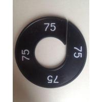 Maatring 9cm zwart/wit 75 - thumbnail