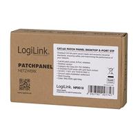 LogiLink NP0018 8 poorten Patchpaneel 483 mm (19) CAT 6A 1 HE Grijs - thumbnail