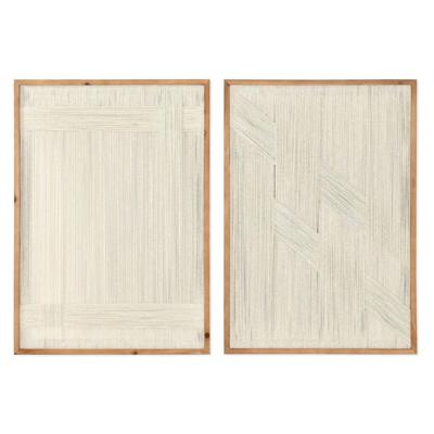 Schilderij Home ESPRIT Wit Natuurlijk Stads 50 x 2,5 x 70 cm (2 Stuks)