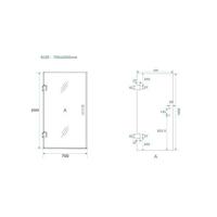 Wiesbaden profielloze nisdeur 700x2000 8 mm NANO glas - thumbnail
