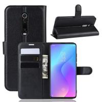 Litchi textuur horizontale Flip lederen case voor Xiaomi Redmi K20/K20 Pro/mi 9T/mi 9T Pro met portemonnee & houder & kaartsleuven (zwart) - thumbnail