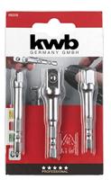 Adapterset voor doppen 3-delig chroom-vanadium 1/4 inch 3/8 inch 1/2 inch KWB - Kwb - thumbnail