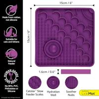LickiMat Catster kattenvoermat - kattenvoeder met microschaal voor extra hydratatie - perfect voor voedsel, lekkernijen, yoghurt en angstverlichting voor katten - leuk alternatief voor Slow Feeder Cat - thumbnail