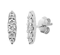 TFT Oorknoppen Zirkonia Zilver Gerhodineerd Glanzend 11.5 mm x 3 mm - thumbnail