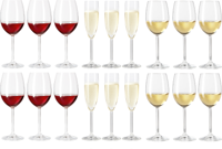 Leonardo wijnglazenset Daily (Rode wijnglazen & Witte Wijnglazen & Champagneglazen) - 18 delige set - thumbnail
