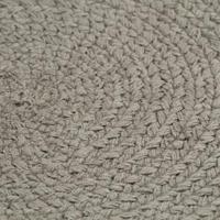Placemats 6 st rond 38 cm katoen effen grijs - thumbnail