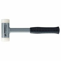 Halder Kunststofhamer | lengte 335 mm hoofd-d. 70 mm | stalen buis terugslagvrij | hard nylon wit | 1 stuk - 3377.070 3377.070 - thumbnail