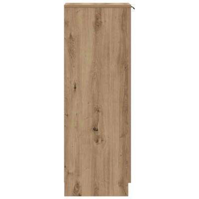 Schoenenkast 29,5x35x100,5 cm bewerkt hout artisanaal eiken