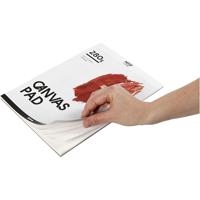 Creativ Company Canvas blok, a4, vel 210x297 mm, 280 gr, wit, 10 vel/ 1 stuk - thumbnail