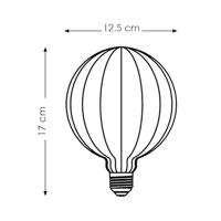 Edison Vintage E27 LED filament lichtbron - Amber - 12.5/12.5/17cm - G125 Global - Vintage LED lamp - Dimbaar - 4W 400lm 2700K - warm wit licht - geschikt voor E27 fitting - thumbnail
