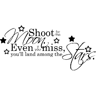Shoot for the moon - Muursticker Shoot for the moon - Muursticker