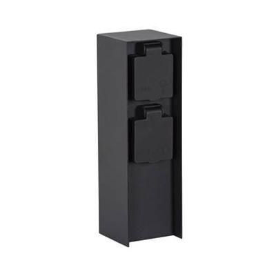 Tuinstopcontact Charge 2 zwart dubbel buitenstopcontact