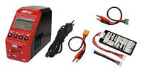 Unbekannt 114131 Hitec modelbouw-multifunctionele oplader 12 V, 230 V 6 A, zwart/rood - thumbnail