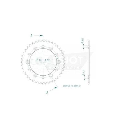 ESJOT Chain wheel 520 51z steel black