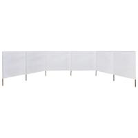 VidaXL Windscherm 6-panelen 800x80 cm stof wit - thumbnail