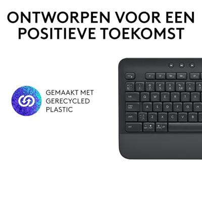 Logitech signature k650 wireless comfort toetsenbord (grafiet, us-international lay-out (qwerty), 100%)