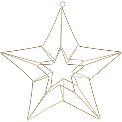 Creativ Company Hangende bal, ster, afm 34x30 cm, brons, 1 stuk - thumbnail