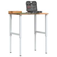 Werkbank 80x60x(71,5-98) cm eikenhout lichtbruin - thumbnail