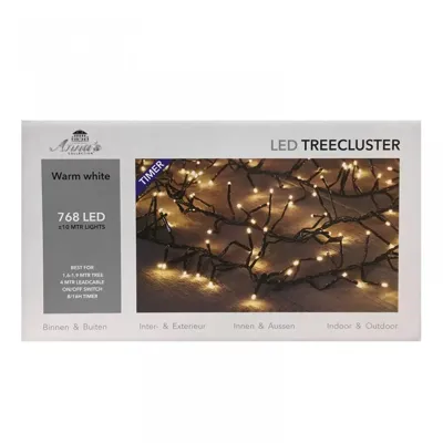 1,6-1,9m treecluster 10m/768led warm wit Anna's collection - Annas collection