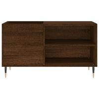 Platenkast 85x38x48 cm bewerkt hout bruin eikenkleur - thumbnail