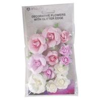 Papieren Bloemen met Glitters - thumbnail