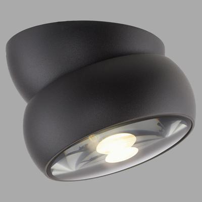 Paul Neuhaus Zwarte opbouwspotPure Move Ø 11cm - Led - 6235-18