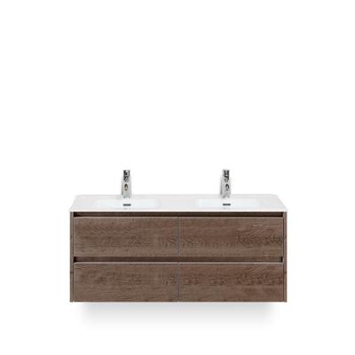 Dante Badmeubelset 120 cm - 4 laden Tabacco - Keramische Wastafel Wit Cover